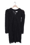 Vorschaubild 1 von Spitzenkleid Damen Gr. 38/M Schwarz Elegant Vintage Langarm