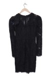 Vorschaubild 2 von Spitzenkleid Damen Gr. 38/M Schwarz Elegant Vintage Langarm