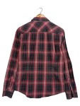Vorschaubild 2 von Damen Freizeithemd Kariert Rot Gr. 34/XS Langarm Streetwear Vintage