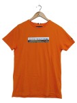 Vorschaubild 1 von T-Shirt Herren Gr. S Orange Logo-Print Baumwolle