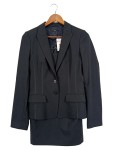 Vorschaubild 1 von Hugo Kostüm Rock Blazer Damen Gr. 36 Grau Wolle Business