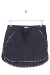 Vorschaubild 1 von Damen Minirock Schwarz Nieten Gr. 32/XS Urban Preppy Baumwolle