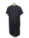 Vorschaubild 2 von Damen Freizeitkleid Gr. 40/L Schwarz Minimalistisch Polyester