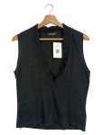 Vorschaubild 1 von Damen Pullunder Gr. 36/S Schwarz Klassisch Elegant Baumwolle