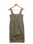 Vorschaubild 1 von Damen Etuikleid Gr. 34/XS Beige Klassisch Elegant Baumwolle Business