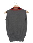 Vorschaubild 2 von Pullunder Damen Gr. 38/M Grau Wolle Klassisch Preppy V-Ausschnitt
