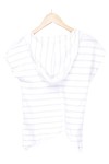 Vorschaubild 2 von Kinder T-Shirt Kapuze Gr. 164 Weiß Gestreift Casual Basic