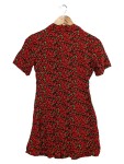 Vorschaubild 2 von Damen Freizeitkleid Rot Blumenmuster Gr. 32/XS Bohemian Vintage