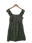 Vorschaubild 2 von Abendkleid Damen 36/S Grün Elegant Seide Rüschen