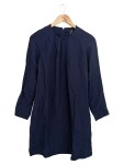 Vorschaubild 1 von Damen Blusenkleid Gr. 34/XS Blau Viskose Tunikakleid Klassisch Elegant