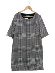 Vorschaubild 1 von Damen Blusenkleid Gr. 40/L Mehrfarbig Kariert Modern Elegant