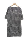 Vorschaubild 2 von Damen Blusenkleid Gr. 40/L Mehrfarbig Kariert Modern Elegant