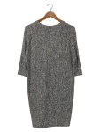 Vorschaubild 2 von Blusenkleid Damen Gr. 34/XS Grau Minimalistisch Elegant Midikleid