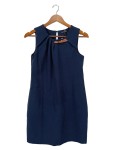 Vorschaubild 1 von Etuikleid Damen Gr. 34/XS Blau Elegant Business mit Schnalle