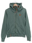 Vorschaubild 1 von Damen Sweatjacke Hoodie Grün Gr. 34/XS Casual Kapuze Reißverschluss