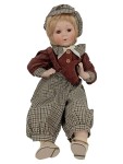 Vorschaubild 1 von Künstlerpuppe Klassisch Braun Porzellan 45 cm Sammlerpuppe