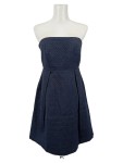 Vorschaubild 1 von Blusenkleid Damen 40/L Blau Elegant Strukturmuster