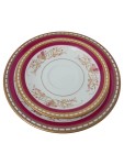 Vorschaubild 1 von Reichenbach Sammelgedeck Porzellan Rosa Blumenmuster Teller Untertasse