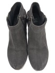 Vorschaubild 2 von Stiefelette Damen Gr. 40 Grau Wildleder Plateau Schlangenmuster Hoher Absatz