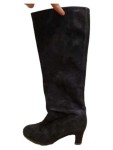 Vorschaubild 1 von Damen Stiefelette Wildleder Schwarz Gr. 38 Klassisch Reißverschluss