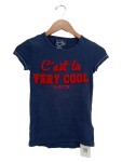 Vorschaubild 1 von Kinder T-Shirt Gr. 140 Blau mit Schriftzug C'est la VERY COOL