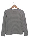 Vorschaubild 2 von Damen Pullover Gr. 36/S Grau Gestreift Casual Langarm