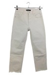 Vorschaubild 1 von Mom Jeans Damen Gr. 36/S Beige Baumwolle Casual Fransen