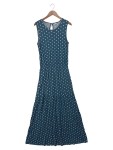 Vorschaubild 1 von Sommerkleid Damen Petrol Punkte Maxi Viskose Gr. 38/M