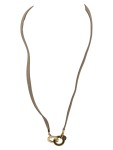 Vorschaubild 1 von Damen Halskette mit Anhänger Beige Elegant Logo 73cm