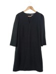 Vorschaubild 1 von Damen Blusenkleid Gr. 38 M Schwarz Elegant Business Midikleid