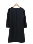 Vorschaubild 2 von Damen Blusenkleid Gr. 38 M Schwarz Elegant Business Midikleid