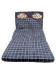 Vorschaubild 1 von Babydecke Blau Kariert Teddybär Baumwolle Polyester 120x58 cm