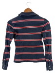Vorschaubild 2 von Damen Poloshirt 36;S Blau Gestreift Langarm Casual