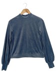 Vorschaubild 1 von HUNKEMÖLLER Damen Pullover Samt Blau Gr. 32;XS Langarm Rollkragen Casual