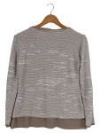 Vorschaubild 2 von Damen Pullover Gr. 36/S Grau Meliert Strickmuster Casual Langarm