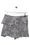 Vorschaubild 2 von Damen Shorts S Schwarz Animal-Print Leopard Rüschen Modisch