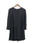 Vorschaubild 1 von Damen Blusenkleid Schwarz Gr. 40/L Viskose Hemdblusenkleid