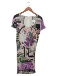 Vorschaubild 1 von Damen Freizeitkleid XS 34 Mehrfarbig Blumen Animal-Print Modal