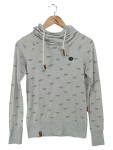 Vorschaubild 1 von Damen Sweatshirt Grau 36/S Casual Hoodie Papierboote Muster