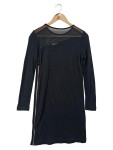 Vorschaubild 2 von Damen Sommerkleid Gr. 36/S Schwarz Mesh Reißverschluss Midikleid