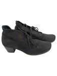 Vorschaubild 1 von Damen Stiefelette Gr. 39.5 Schwarz Casual Schnürschuhe Wildleder