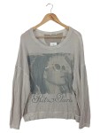 Vorschaubild 1 von Langarmshirt Damen Gr. 36/S Grau Casual Frauen Motiv Pailletten
