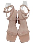 Vorschaubild 2 von Sandaletten Damen 38.5 Beige Elegant High Heels Riemchensandalen