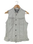 Vorschaubild 1 von Damen Leichte Weste Gr. 40/L Grau Casual Jeansweste