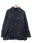 Vorschaubild 1 von Damen Bomberjacke Gr. 40/M Schwarz Elegant Vintage Rüschen Gesteppt