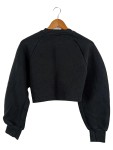 Vorschaubild 2 von Damen Sweatshirt Schwarz Gr. 32/XXS Cropped Oversized Casual