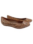 Vorschaubild 1 von Damen Ballerinas Gr. 39 Braun Tierdruck Lack Optik