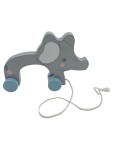 Vorschaubild 1 von Nachziehspielzeug Elefant Holz Grau 25cm Baby Kleinkind Spielzeug