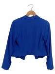 Vorschaubild 2 von Damen Blazer Gr. 34/XS Blau Elegant Modern Cropped Jacke