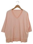Vorschaubild 1 von Pullover Damen Rosa UNI 3/4-Arm Rippstrick Casual Viskose
